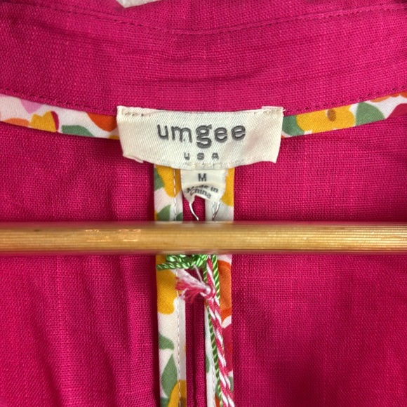 NWT Umgee linen blend tiered mini dress medium - Picture 3 of 9